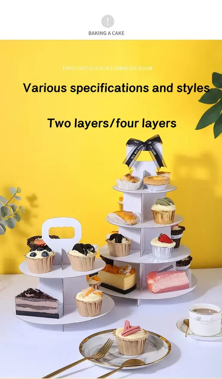 Giá đỡ bánh cupcake 3 tầng không gian cho bữa tiệc sinh nhật trẻ em hình ảnh 14-description