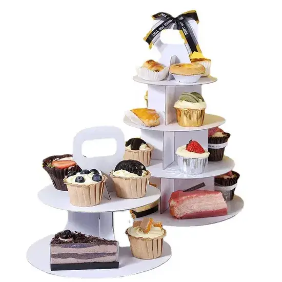 Giá đỡ bánh cupcake 3 tầng không gian cho bữa tiệc sinh nhật trẻ em