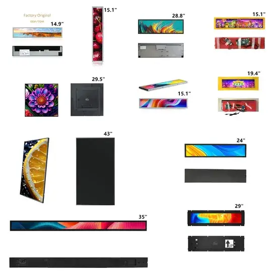 Màn hình hiển thị cảm ứng LCD tùy chỉnh chống chói cho sân bay, metro/bus từ 15 đến 49.5 inch