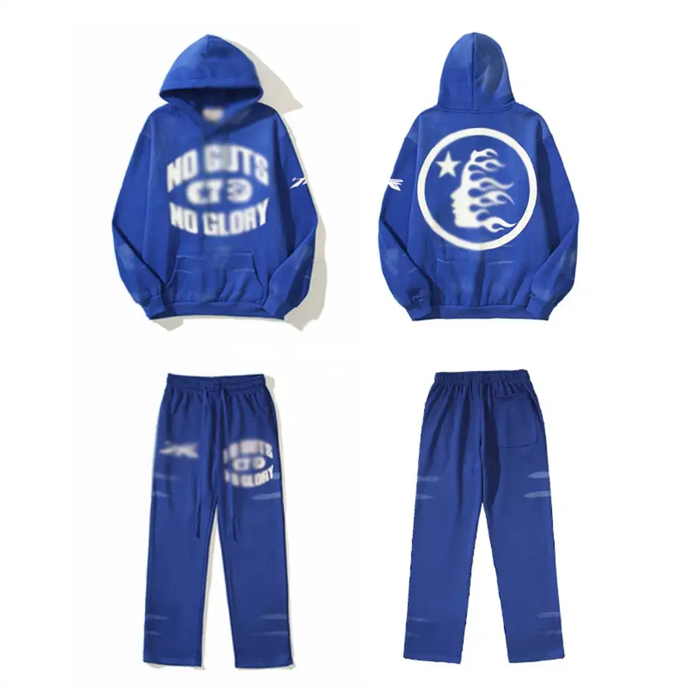 Áo hoodie pullover phong cách Mỹ tùy chỉnh Hells Star in họa tiết cá nhân hóa unisex màu hồng rửa axit