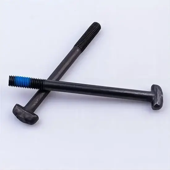 Bộ sản phẩm bù lông đầu T dài mạ kẽm đen tùy chỉnh với lớp nylon chất lượng