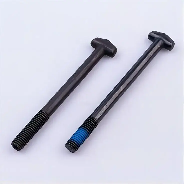 Bộ sản phẩm bù lông đầu T dài mạ kẽm đen tùy chỉnh với lớp nylon chất lượng