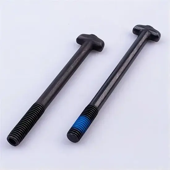 Bộ sản phẩm bù lông đầu T dài mạ kẽm đen tùy chỉnh với lớp nylon chất lượng