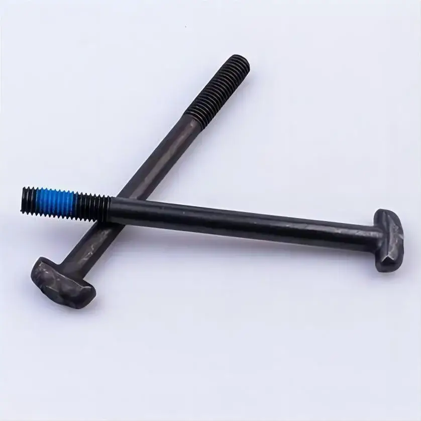 Bộ sản phẩm bù lông đầu T dài mạ kẽm đen tùy chỉnh với lớp nylon chất lượng