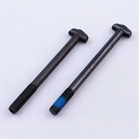 Bộ sản phẩm bù lông đầu T dài mạ kẽm đen tùy chỉnh với lớp nylon chất lượng