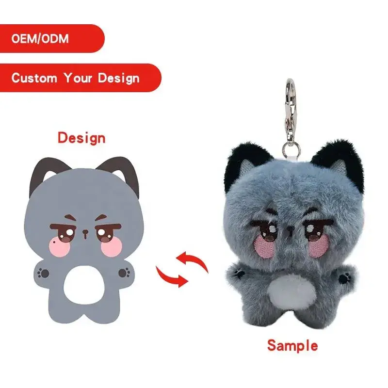 Đặt làm búp bê tùy chỉnh với logo cho sản phẩm nhồi bông móc khóa