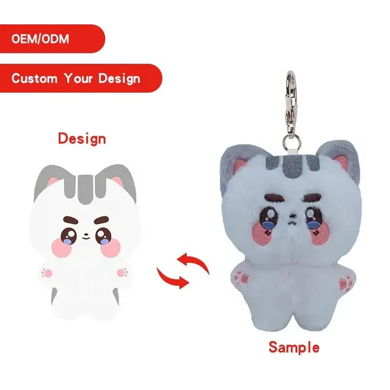 Đặt làm búp bê tùy chỉnh với logo cho sản phẩm nhồi bông móc khóa