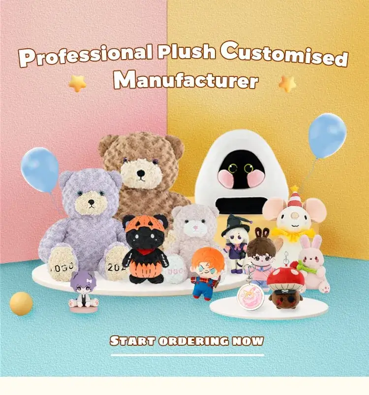 Đặt làm búp bê tùy chỉnh với logo cho sản phẩm nhồi bông móc khóa hình ảnh 14-description