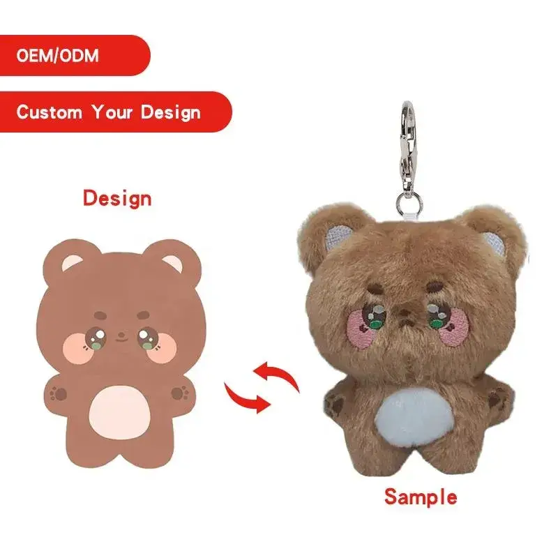 Đặt làm búp bê tùy chỉnh với logo cho sản phẩm nhồi bông móc khóa