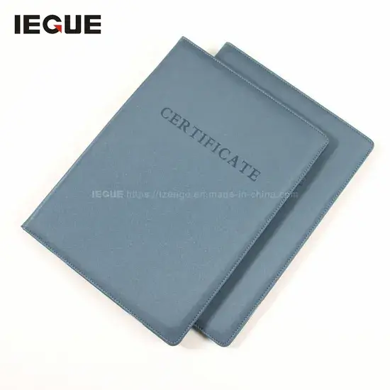 Bản da PU với công nghệ dập foil cá nhân hóa cho tài liệu và chứng chỉ hình ảnh 1-description