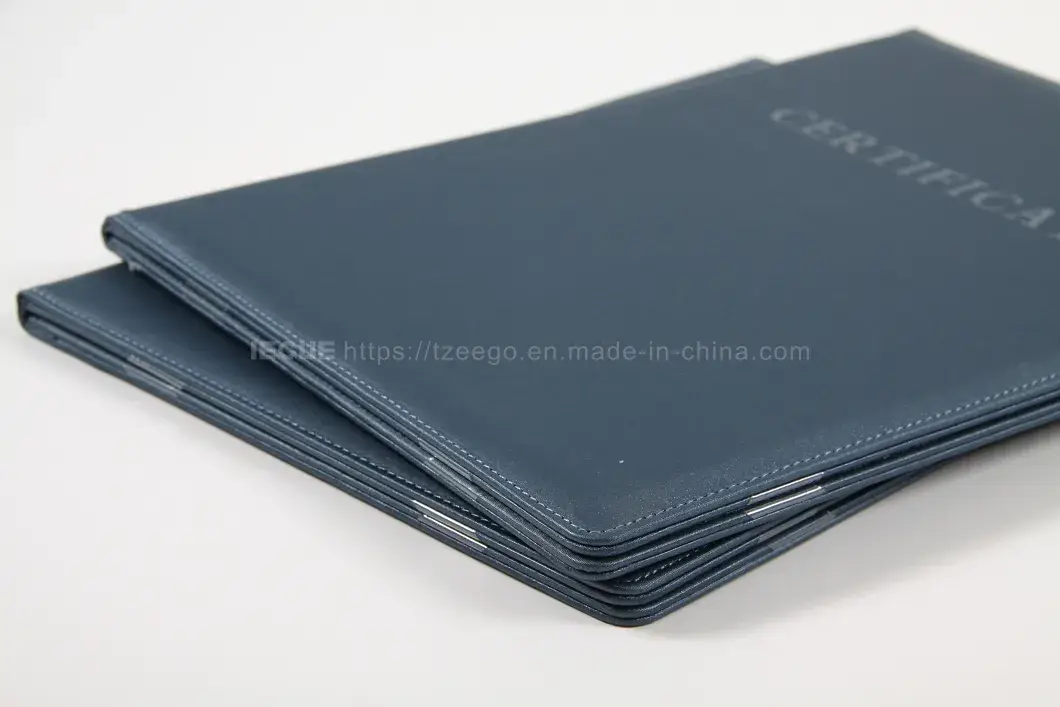 Bản da PU với công nghệ dập foil cá nhân hóa cho tài liệu và chứng chỉ hình ảnh 12-description