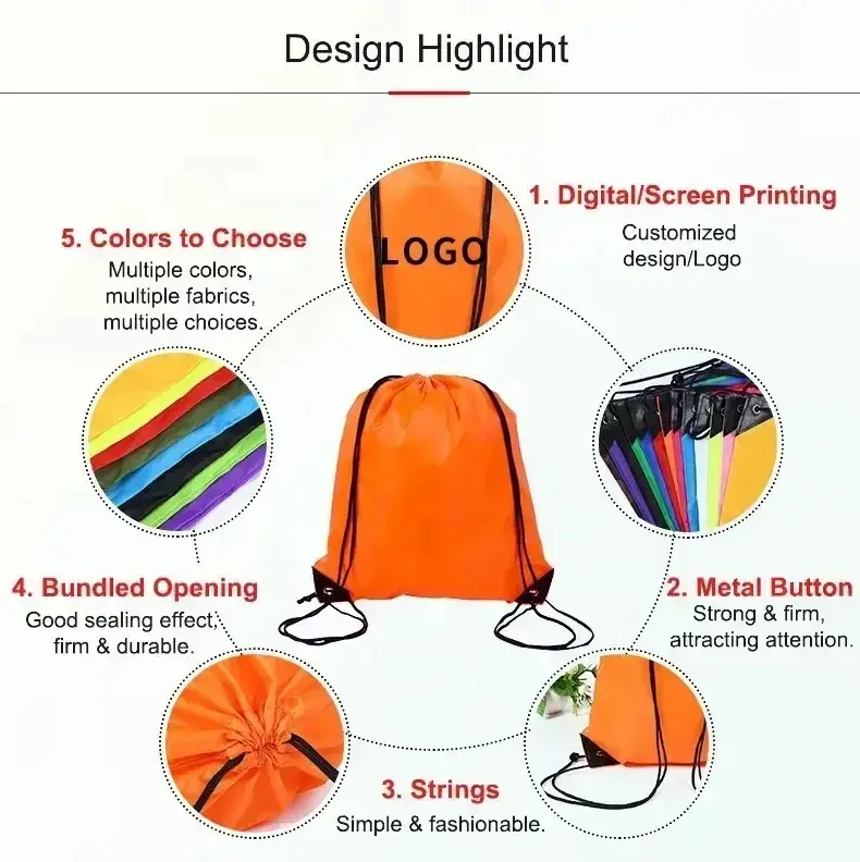 Ba lô thể thao dây kéo cá nhân 210d chất liệu polyester phong cách hình ảnh 13-description