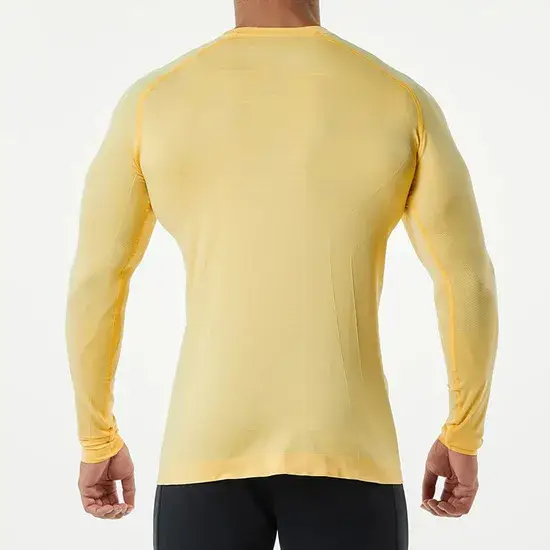 Áo thun nam dài tay làm từ chất liệu nylon có thể tùy chỉnh, phù hợp để tập gym và diện hàng ngày