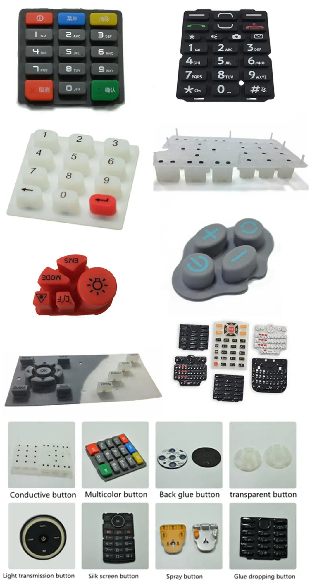 Nút silicone đèn nền tùy chỉnh, nút cao su chuyển đổi linh hoạt hình ảnh 15-description