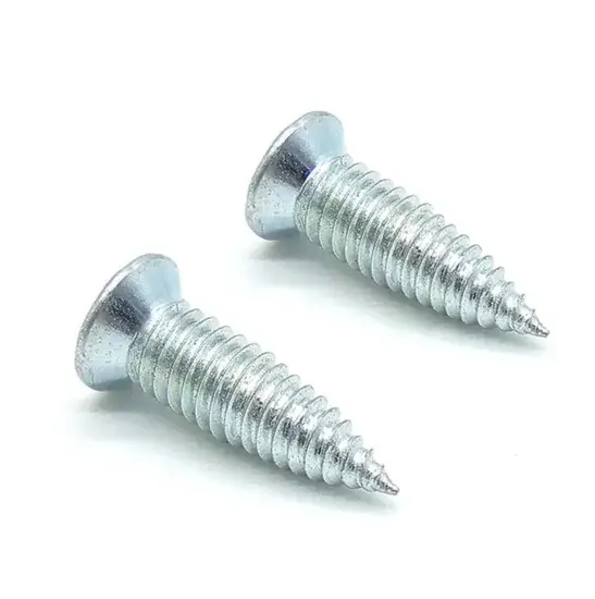 Vít tự khoan đầu phẳng màu xanh trắng - Sản phẩm tùy chỉnh chất lượng cao hình ảnh 1-description