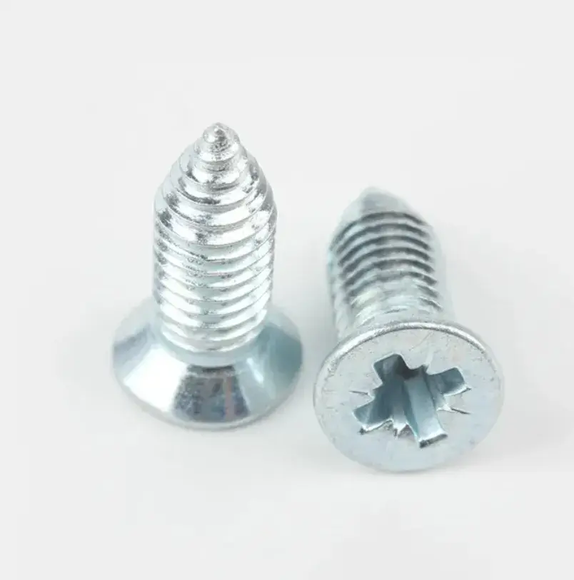 Vít tự khoan đầu phẳng màu xanh trắng - Sản phẩm tùy chỉnh chất lượng cao