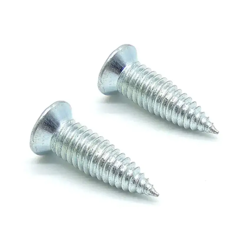 Vít tự khoan đầu phẳng màu xanh trắng - Sản phẩm tùy chỉnh chất lượng cao