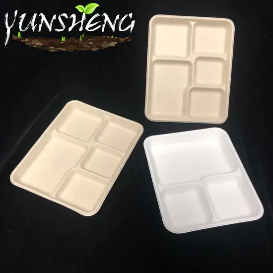 Khay bảo vệ môi trường phân hủy từ nguyên liệu tự nhiên có thể tùy chỉnh kích thước và màu sắc