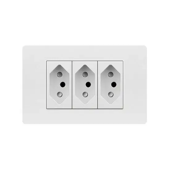 Ổ cắm điện Brazil chất lượng cao với cấu trúc chống cháy độc đáo hình ảnh 1-description