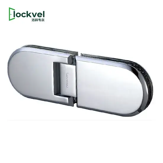 Cửa kính tắm tùy chỉnh không khung đồng cao cấp với bản lề cong độc đáo hình ảnh 1-description