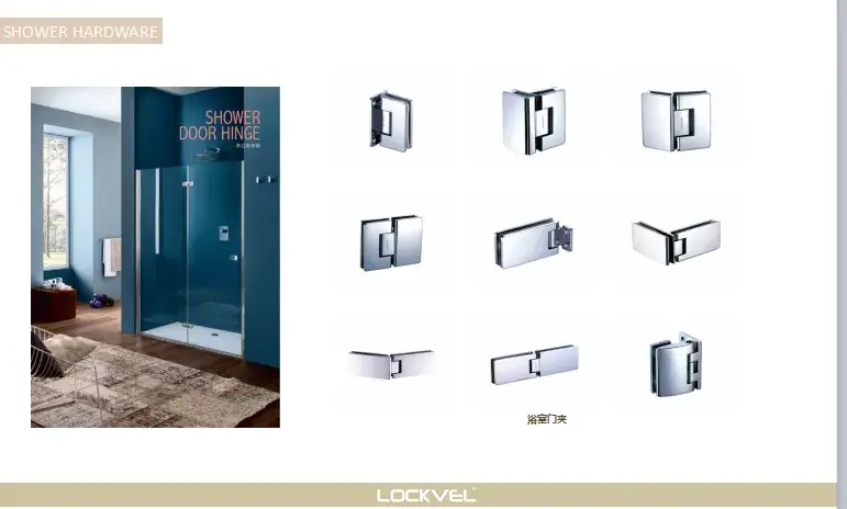 Cửa kính tắm tùy chỉnh không khung đồng cao cấp với bản lề cong độc đáo hình ảnh 12-description