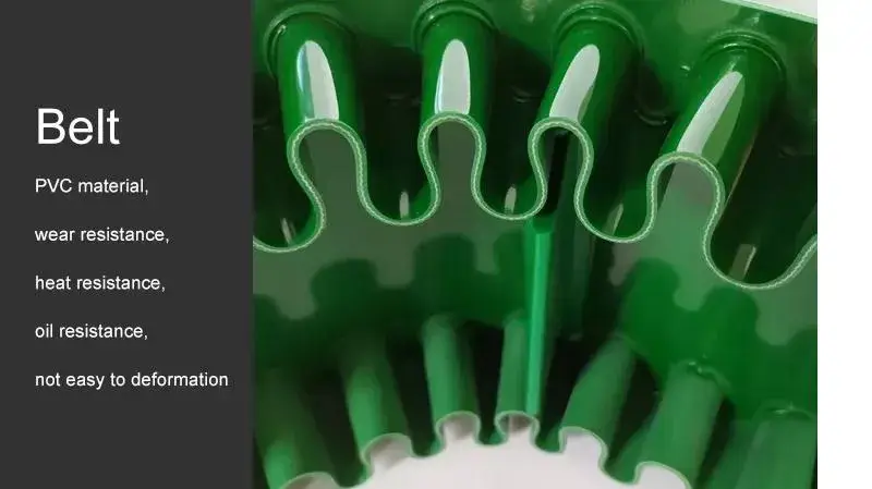Băng tải PVC thiết kế theo yêu cầu cho máy vi sóng, băng chuyền chồng chéo không trùng lặp hình ảnh 16-description