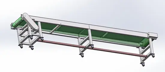 Băng tải PVC thiết kế theo yêu cầu cho máy vi sóng, băng chuyền chồng chéo không trùng lặp