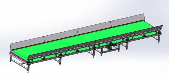 Băng tải PVC thiết kế theo yêu cầu cho máy vi sóng, băng chuyền chồng chéo không trùng lặp