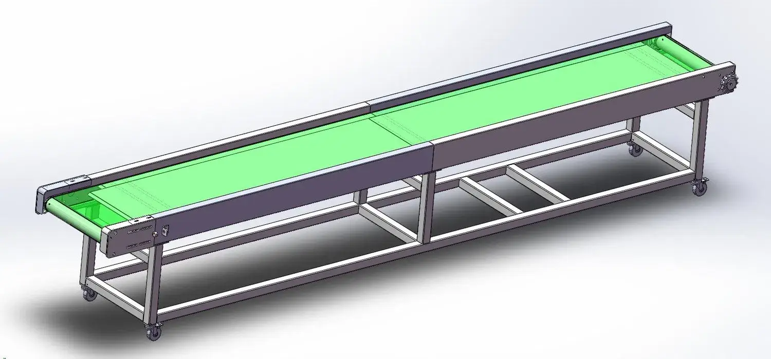 Băng tải PVC thiết kế theo yêu cầu cho máy vi sóng, băng chuyền chồng chéo không trùng lặp