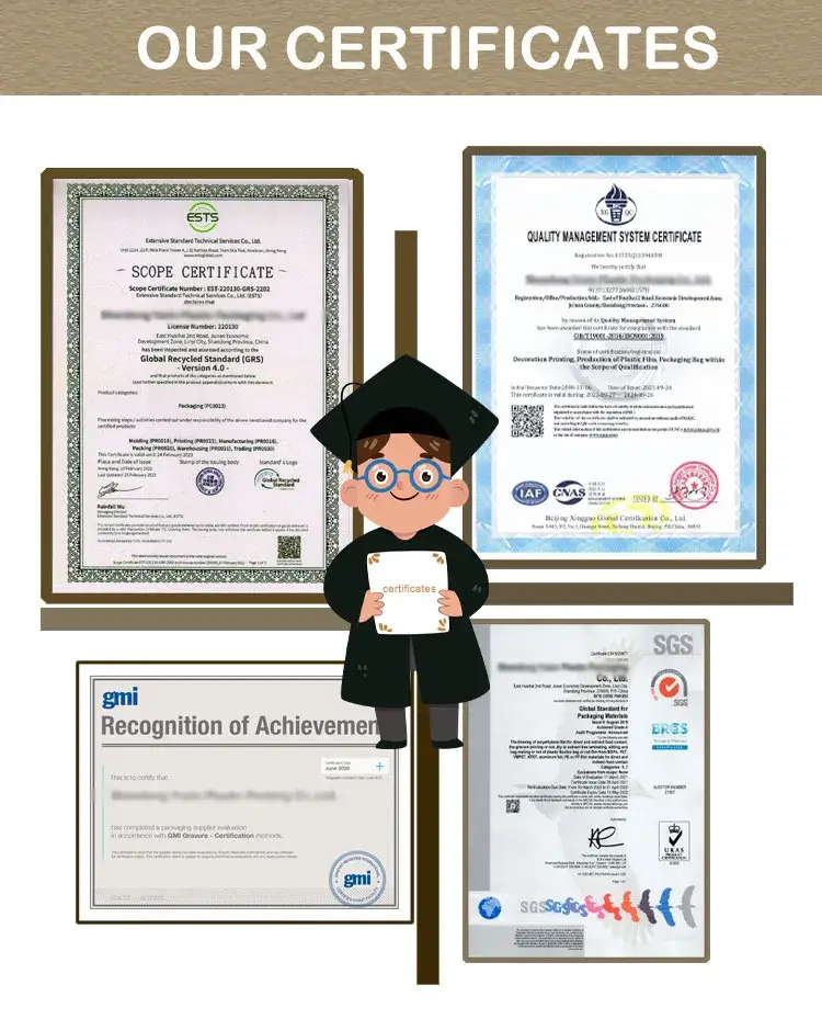 Bao bì túi đựng đồ ăn vặt bằng nhựa phân hủy sinh học in tùy chỉnh thân thiện với môi trường và túi đựng hạt từ nhôm hình ảnh 20-description