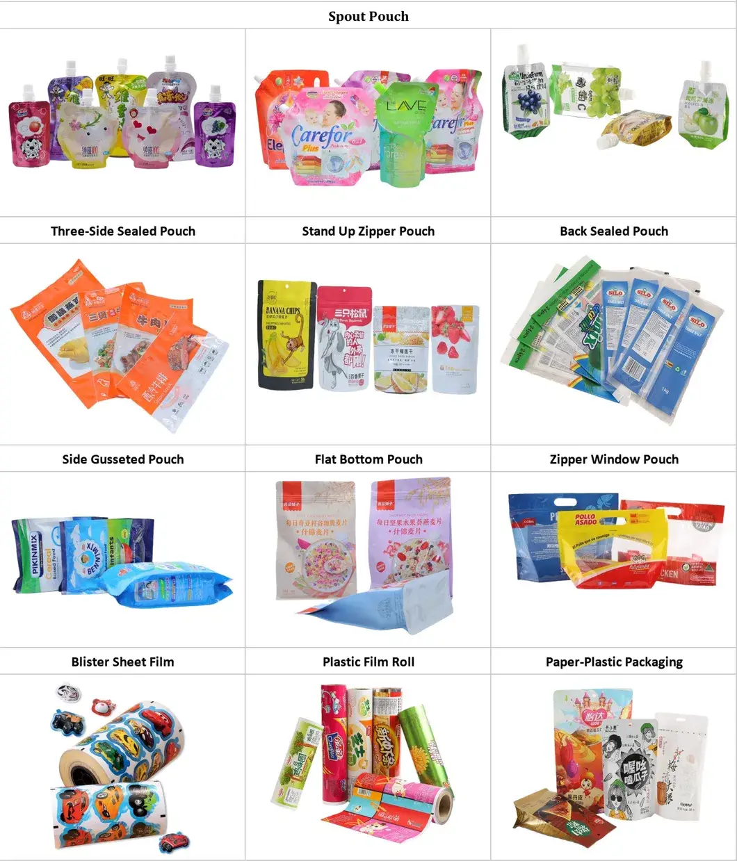 Bao bì thực phẩm tùy chỉnh in ấn, túi nhựa sử dụng một lần phù hợp cho sản phẩm kẹo hình ảnh 17-description