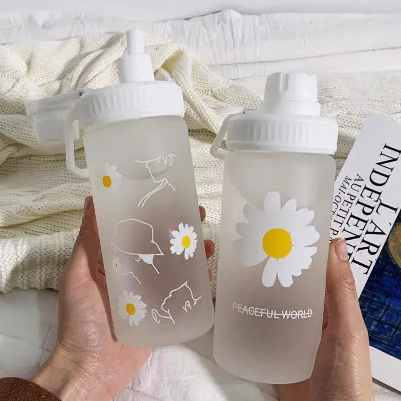 Ống hút cốc nước dễ thương, cốc tiện lợi, chai mờ hoàn hảo