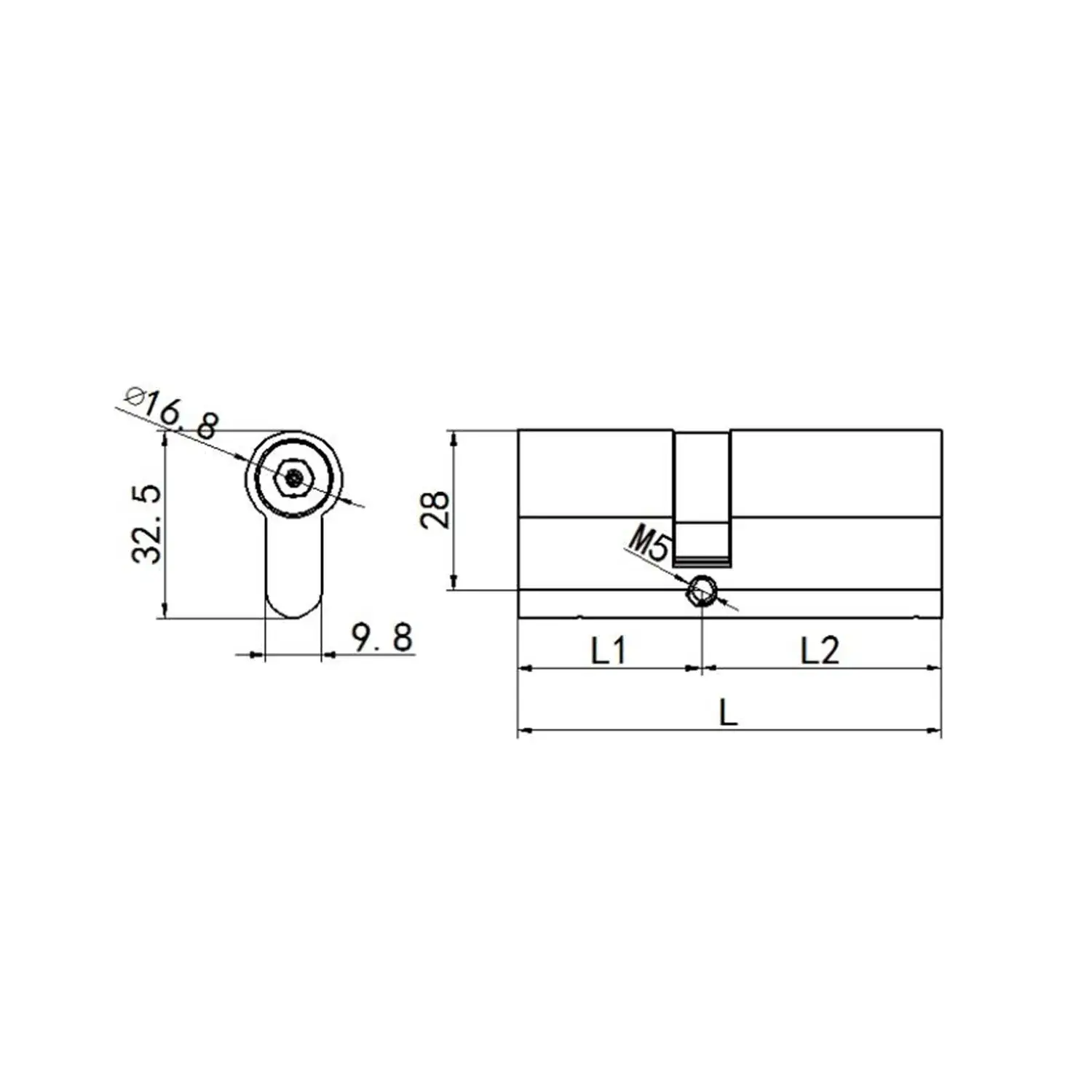 Khóa cửa công nghiệp hiện đại chống trộm với lõi khóa tiên tiến