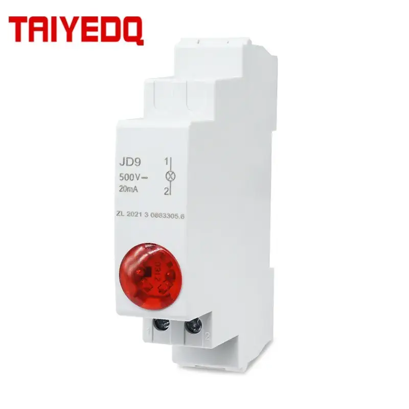 Đèn báo hiệu LED tích hợp trên thanh DIN vận hành bằng năng lượng mặt trời, dòng DC500V