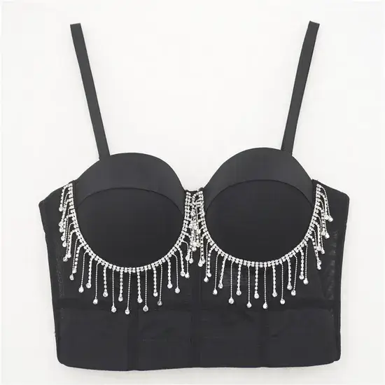 Áo ngực xương cá corset lưới viền kim cương cho nàng tự tin và quyến rũ