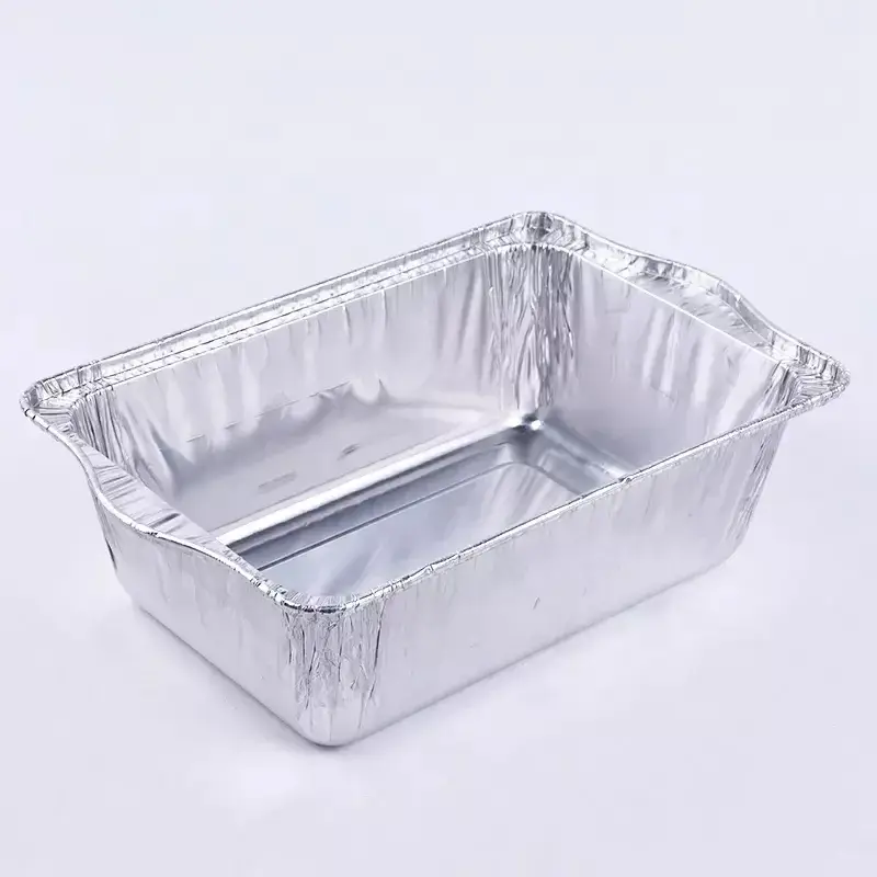 Nồi nhôm hình chữ nhật 2500ml dùng một lần, phù hợp nấu thức ăn và chứa Vật có nắp hình ảnh 12-description