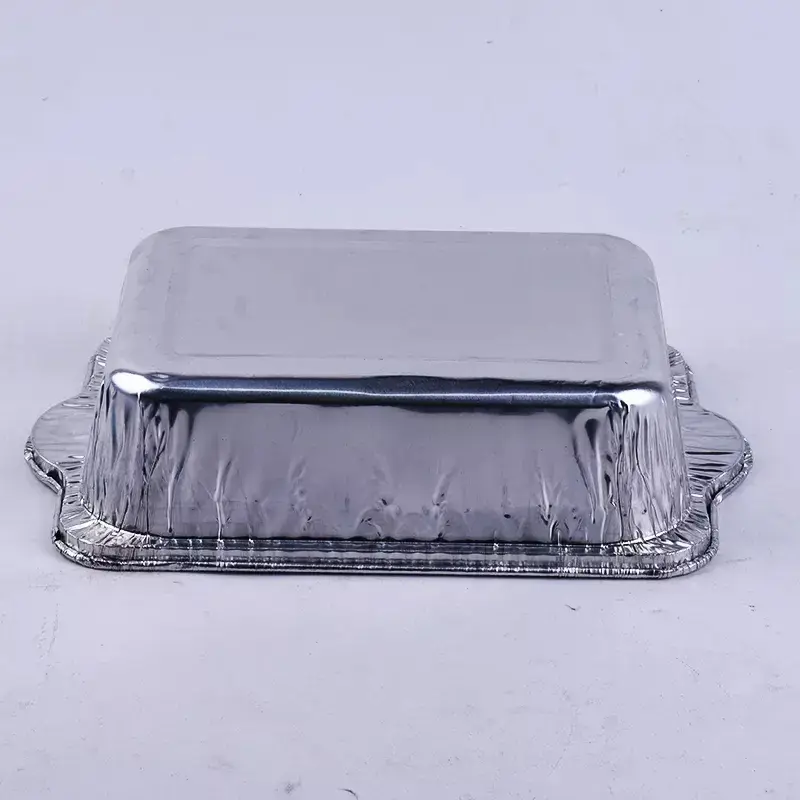 Nồi nhôm hình chữ nhật 2500ml dùng một lần, phù hợp nấu thức ăn và chứa Vật có nắp