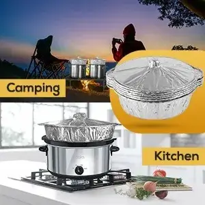 Nồi nhôm hình chữ nhật 2500ml dùng một lần, phù hợp nấu thức ăn và chứa Vật có nắp hình ảnh 20-description