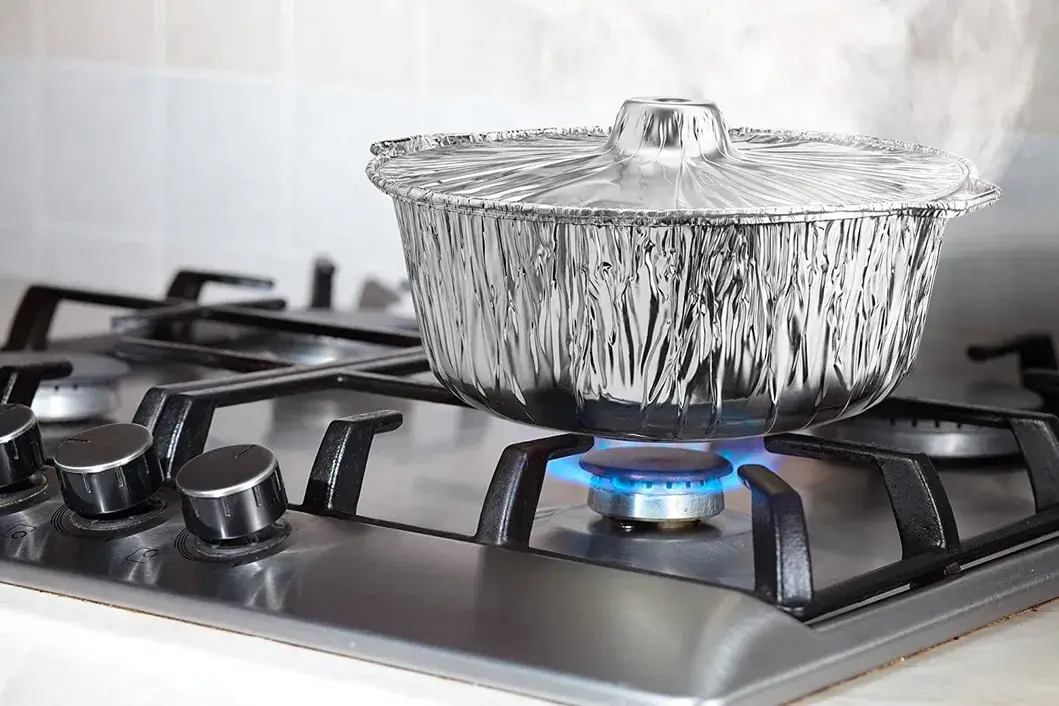 Nồi nhôm hình chữ nhật 2500ml dùng một lần, phù hợp nấu thức ăn và chứa Vật có nắp hình ảnh 18-description
