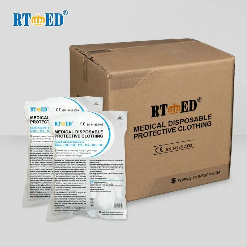 Quần áo bảo hộ y tế dùng một lần với chất liệu PP và PE an toàn