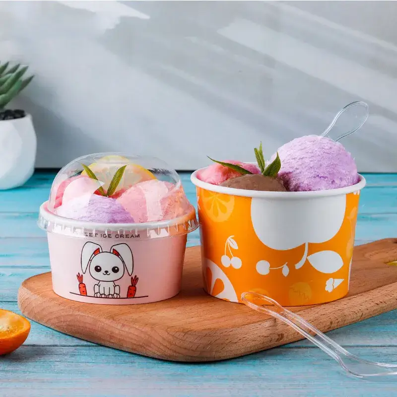 Cốc kem thân thiện môi trường, kích thước 4 Oz 6 Oz 8 Oz 10 Oz 12 Oz 16oz, không gây ô nhiễm hình ảnh 17-description