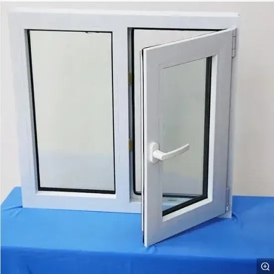 Cửa sổ nhựa UPVC hai cánh tích hợp lưới che chắn