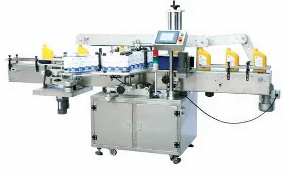 Máy dán nhãn chai nhựa vuông sử dụng băng dính đa mặt