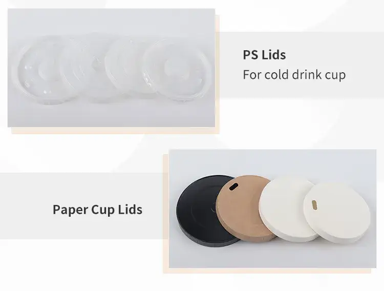 Cốc giấy đựng trà sữa mỏng đơn lớp có nắp màu đen hình ảnh 19-description