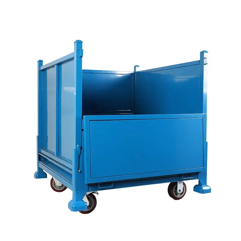 Thùng pallet kim loại có khả năng gập gọn, chất liệu bền bỉ từ nhà sản xuất uy tín