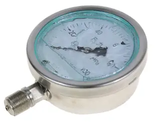 Đồng hồ áp suất chất lỏng sử dụng cho nước, dầu và khí với độ bền cao
