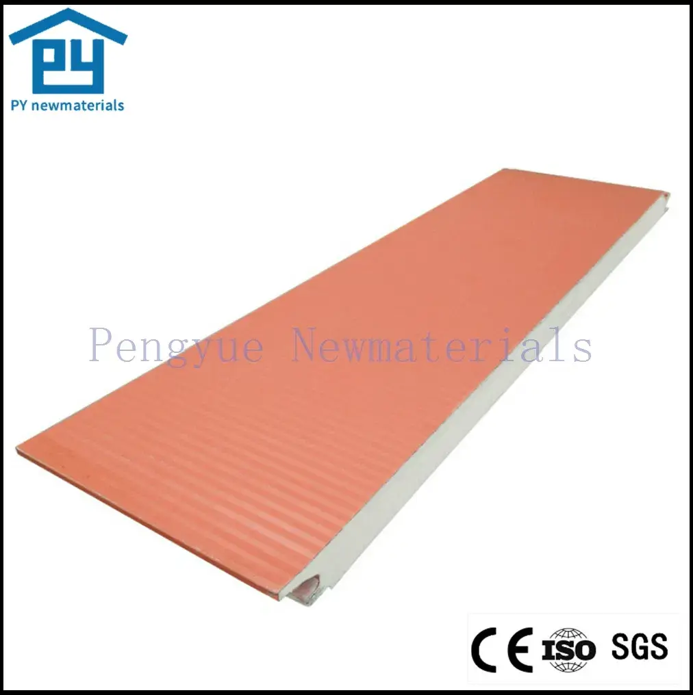 Bảng tường và mái sandwich Polyurethane/PIR/PUR/PU/Đá khoáng/EPS/Len thủy tinh có kết cấu thép và mối nối ẩn từ 30 đến 150mm