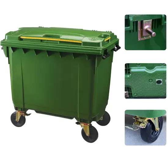 Sản phẩm thùng rác bằng nhựa đa dạng về kích thước và mẫu mã, phục vụ cho việc thu gom và xử lý chất thải một cách hiệu quả