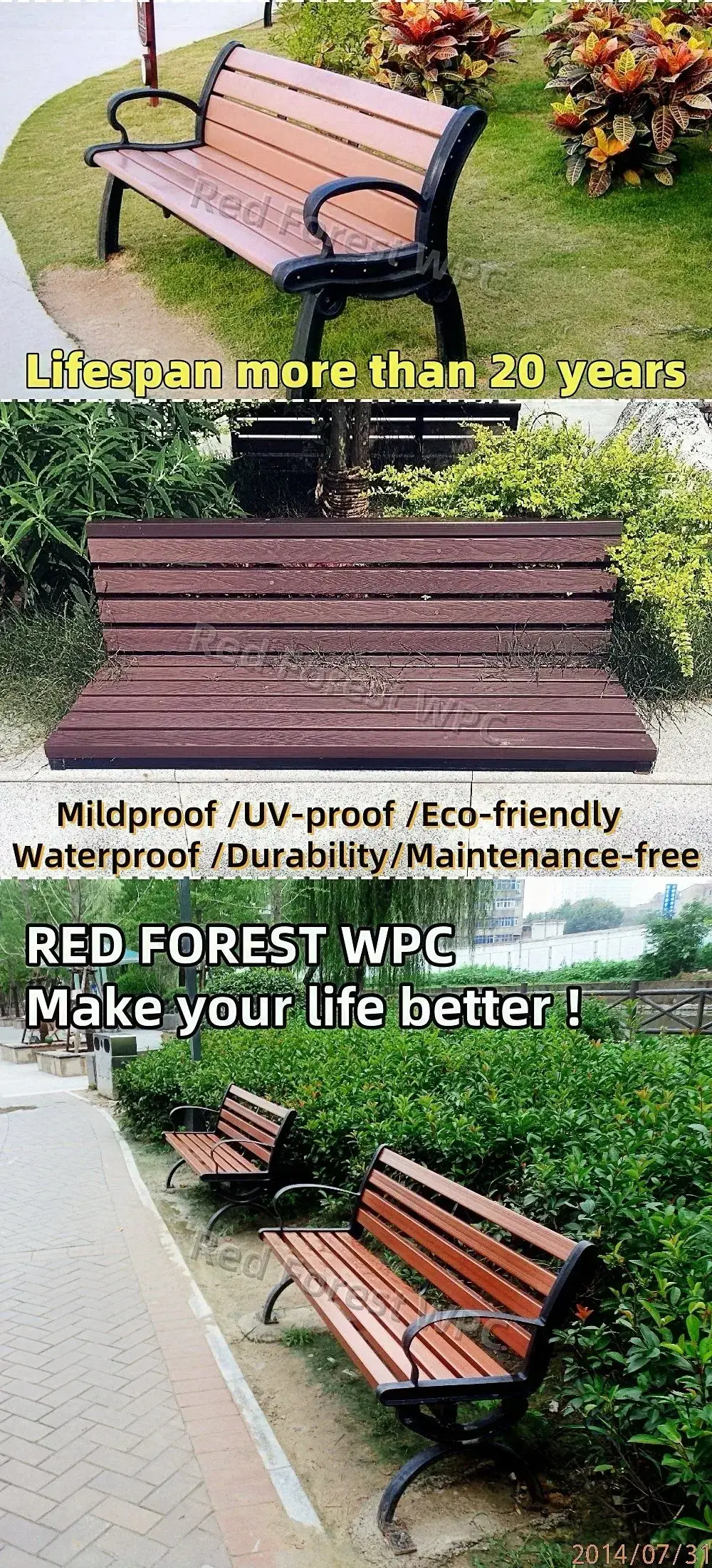 Ghế vườn WPC chống ẩm mốc, tiện lợi lắp đặt cho không gian ngoại thất độc đáo hình ảnh 16-description