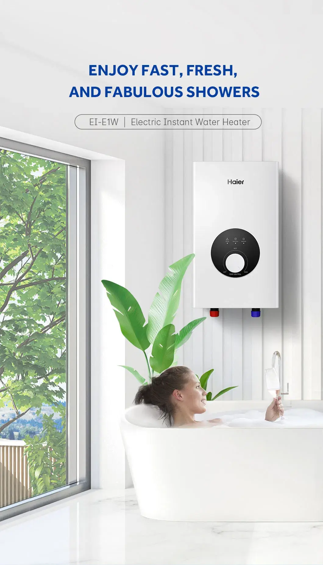 Máy nước nóng điện không bình treo tường - 4.5kw 220 Volt, tiết kiệm năng lượng và dễ lắp đặt hình ảnh 12-description